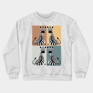 Warm-hearted Zebra Crewneck Sweatshirt